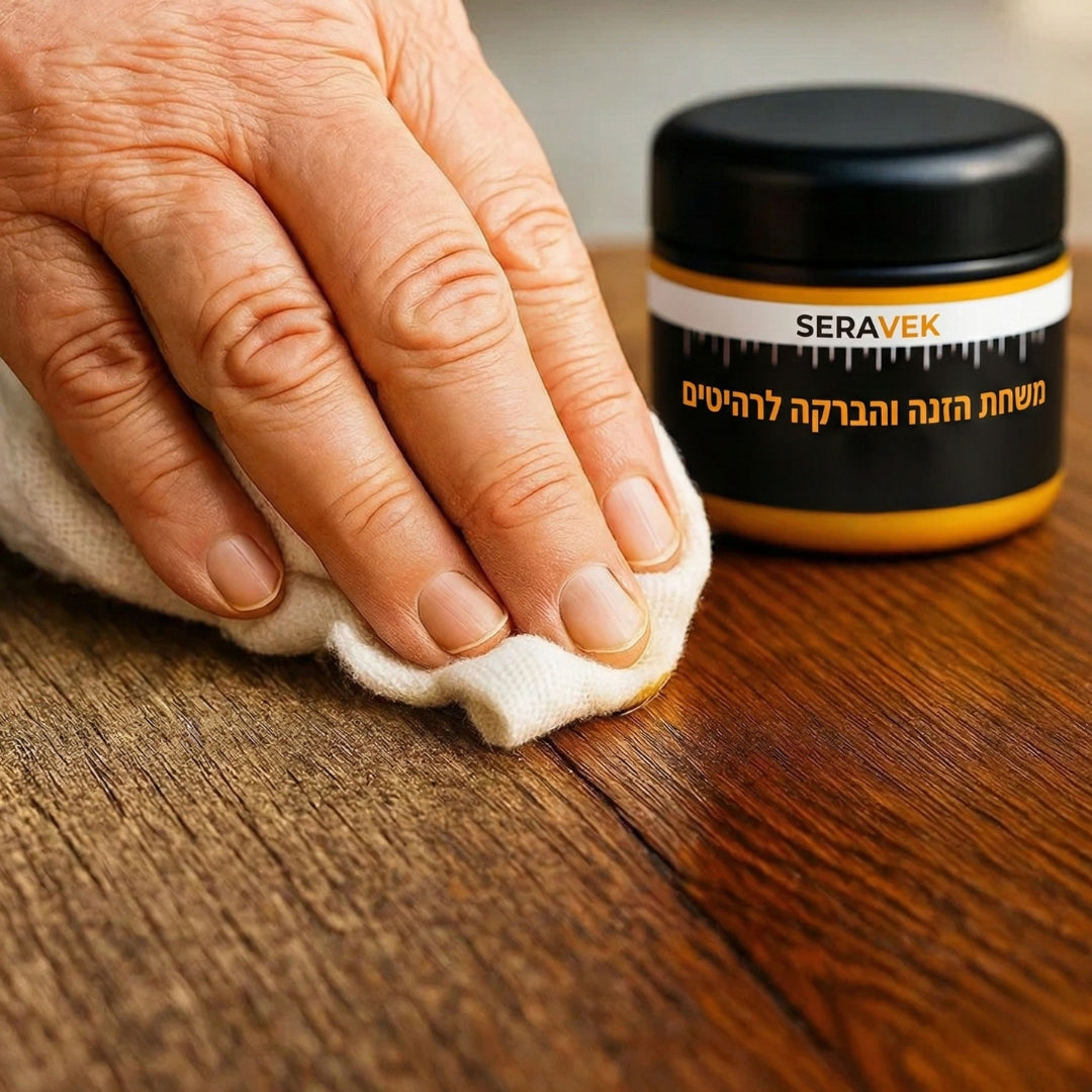 Saravek - משחת הזנה והברקה לרהיטים